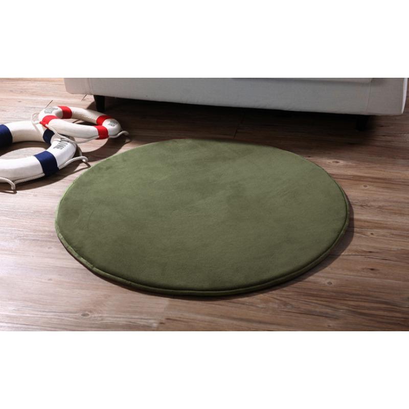 Solid Color Circular Floor Mat Computer Hanging and Swivel Chair Living Room Bedroom Carpet Floor Rug Nordic Style Home Decor
