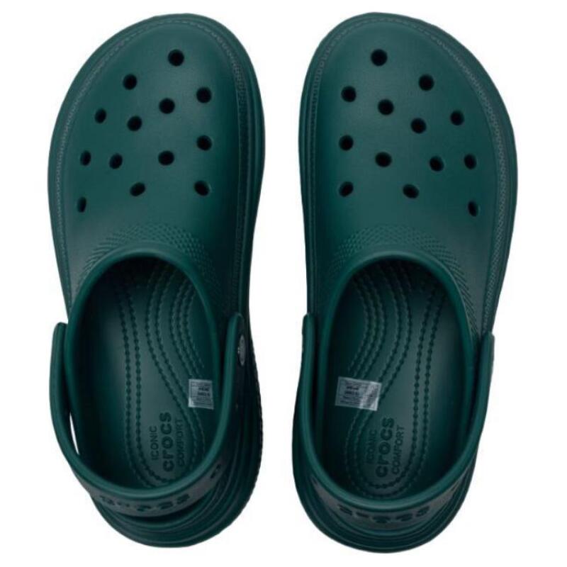 Crocs Lightweight Foot Pull Hole Shoes Women's Dark Green