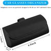 Sunglasses Holder For Car Sun Visor, Leather Auto Eyeglasses Organizer Box With Hidden Magnetic Closure, Vehicle Glasses Case Clip Holder, Car