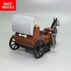 Set  MOC Bricks Middle Ages Carriage Princess Royal Horse Cart Castle Accessories Building Blocks Assemble Children's Toys