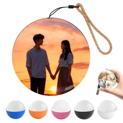 7СМ Сфера памяти украшение WiFi видеоплеер Искусственный хрустальный шар Персонализированное фото Видео Дисплей Сфера Лампа Подарок на день рождения годовщину