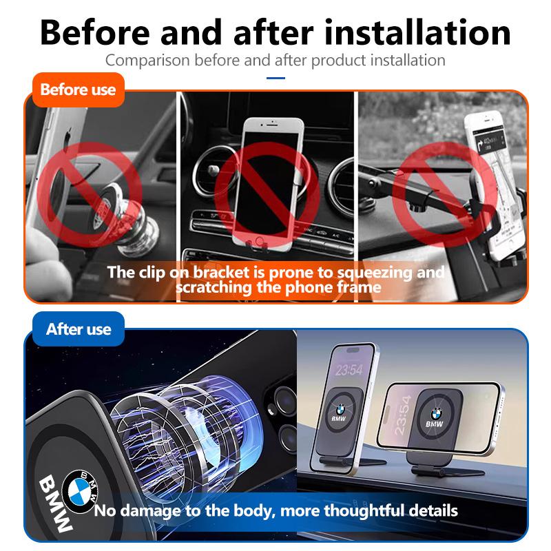 Universal Foldable Magnetic Car Air Vent Phone Holder For BMW M Performance E36 E46 E60 E90 E91 E92 E93 F30 F20 QR4