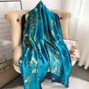 180*90 см Зимний люксовый бренд винтажный печатный женский большой платок хиджаб фуляр дизайн принт женская мода пляжный палантин головные платки