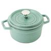 Staub Cocotte Round Sage Green Small Hand Cast Enamel Pot IH Compatible Japanese Product with Serial La Cocotte Round "Pico 16cm" [Authorized Number]