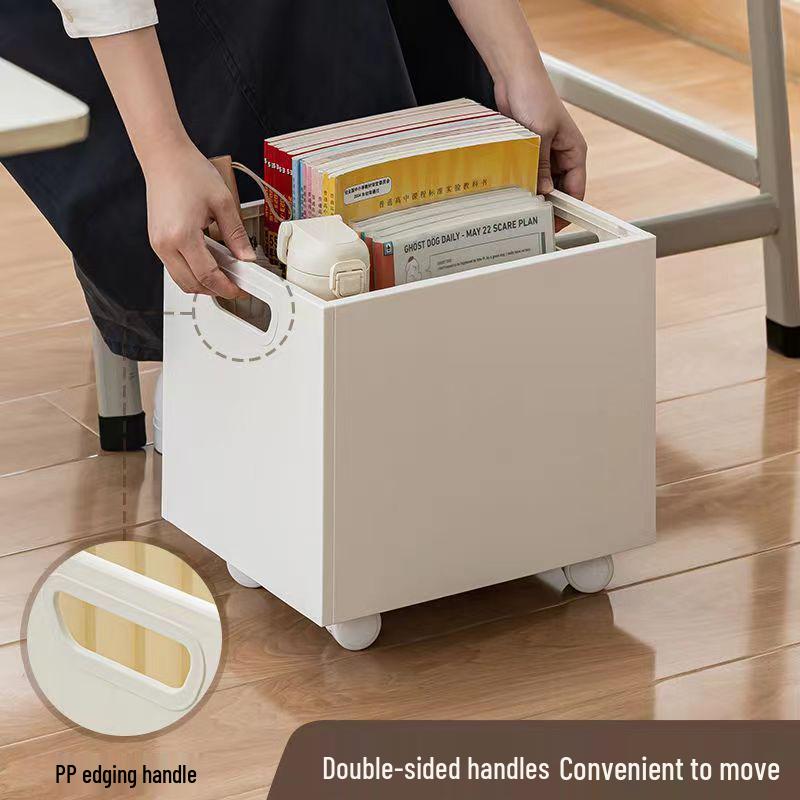 Вместительный ящик для хранения книг на шкивах для использования в классе