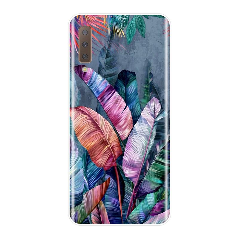 Чехол для телефона с эстетическим цветком и цветочным рисунком для Samsung Galaxy A3 A5 A7 2016 2017, задняя крышка для Samsung Galaxy A5 A7 2018 A6 A8 Plus