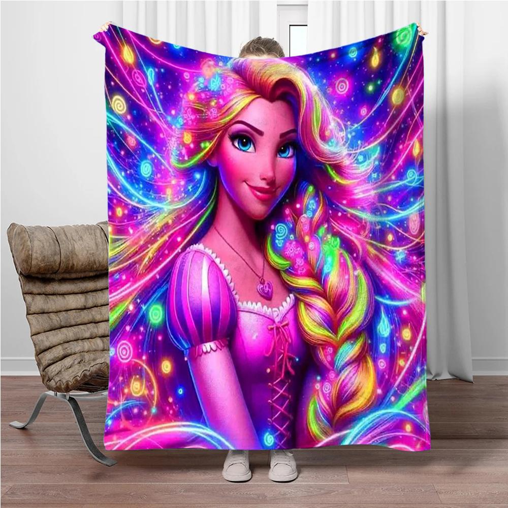 Cartoon Rapunzel Flannel Blanket Children Warm Soft Blanket for Sofa Bed Cover Blanket Suitable for Birthday Souvenir Gifts