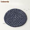 Round Ramie Fabric Coasters Creative Cup Mat For Coffee Cups Saucer Heat Insulation Placemats Cup Holder Tea Services Craft Gift