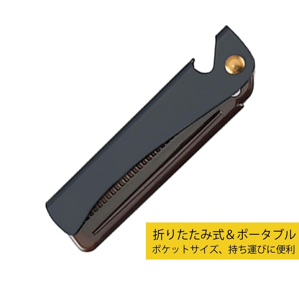 Stainless Steel Folding Comb for Men and Pocket Black Women, Comb,