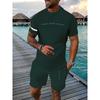 Leisure Sports Set Breathable Outdoor Casual Men's T-shirt and Pants Set Summer 3D Printing Set Adult Men