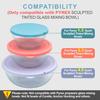 3 Pack Silicone Replacement Lids for Pyrex 7402-S 1.3 Qt, 7403-S 2.3 Qt, 7404-S 4.5 Qt Sculpted Tinted Glass Mixing Bowls (BOWL NOT INCLUDED)