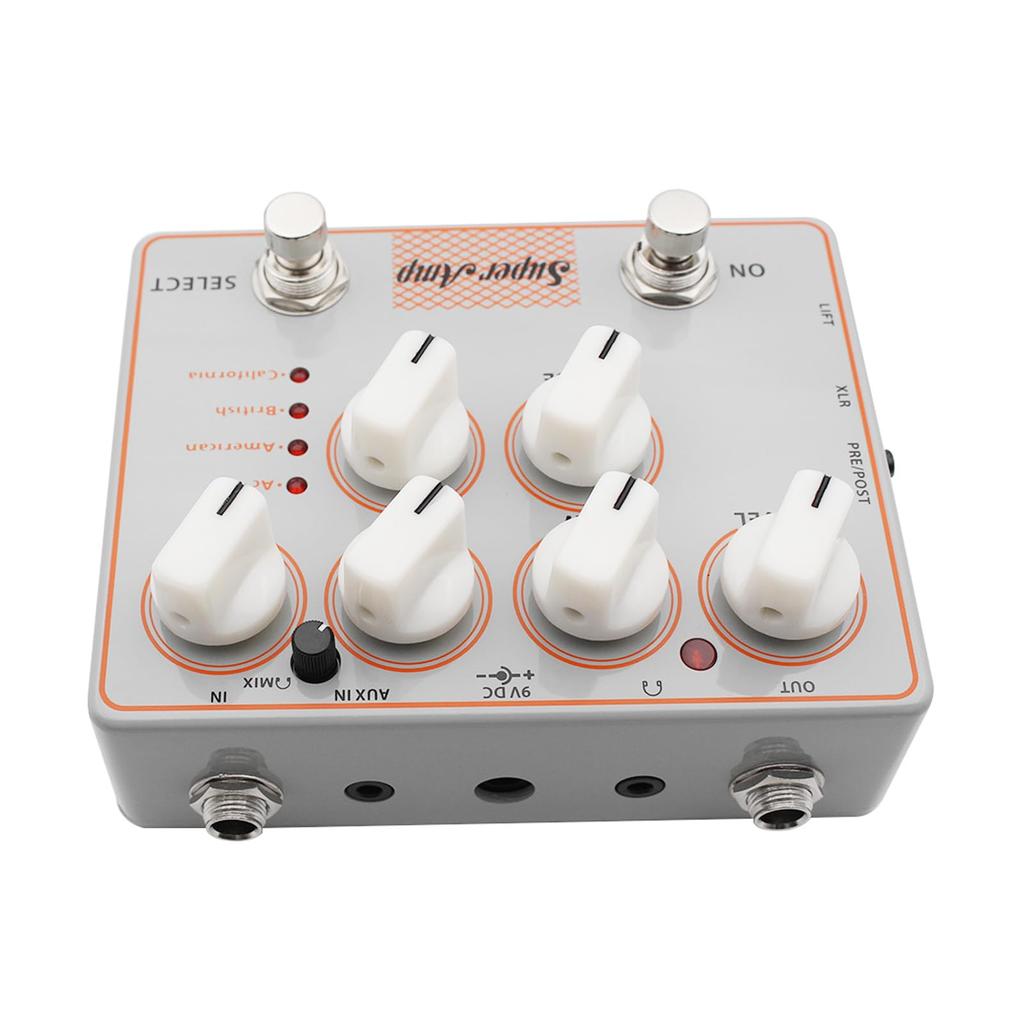 Btuty Guitar Effects Pedal 4-in-1 DI Box AUX Input Headphone Output Metal Case True Bypass