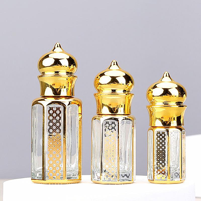 3/6/15 мл Роликовый флакон Стеклянный Мини-контейнер для эфирных масел Портативный Флакон для смешивания парфюмерии Золотой Пустой флакон с роликом