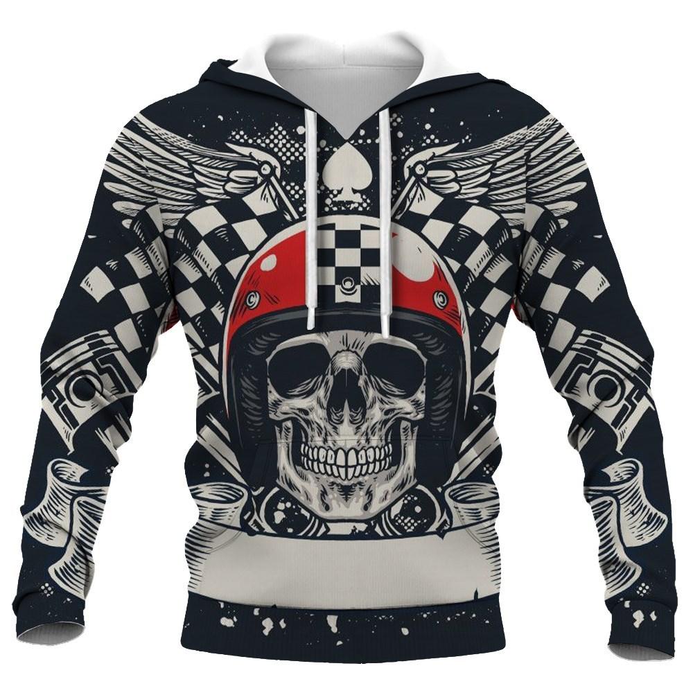 2023 New Fashion Autumn Men's Skull Hoodies 3D Printed Men Streetwear Pullover Tops Long Sleeve Sweatshirts Fashion Sweatshirt
