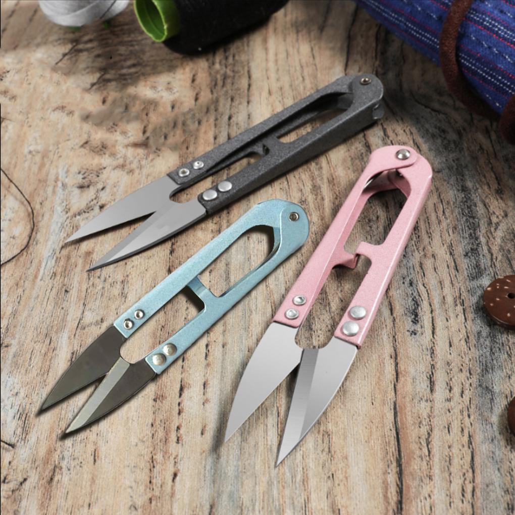 Mini Scissor High-carbon Steel U Shape Sewing Snips Cutting Tools Thrum Yarn Clippers Trimming Nipper Household Items for Home