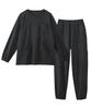 Nissen Cotton 15 Size 4L Women's Pajama/Loungewear Set, Blend, Pockets, Multi-Pocket Set, Black,
