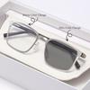 2025 Ultra-light Photochromic Myopia Eyewear Male TR90 Business Square Glasses Frame Classic Anti Blue Light Myopia Eyeglasses