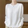 Women's Cashmere Sweater Qinghe Cashmere 30% Cashmere 70% Wool Autumn and Winter Cashmere Pullover Soft and Warm