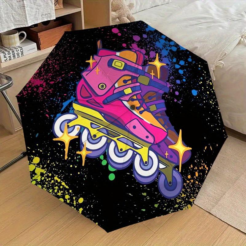 1pc Roller Skate, Cosmic Themed High-quality Umbrella,Automatic Opening and Closing Umbrella,Multi-functional Umbrella G0811250