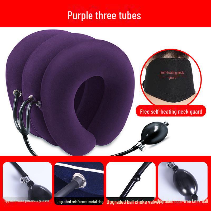 Надувное шейное поддерживающее устройство для вытяжения шеи и обезболивания