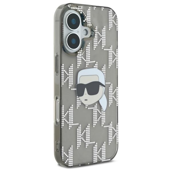 Karl Lagerfeld Klhcp16Shklpkhk Iphone16 6.1 Czarny/Black Hardcase Iml Karl Head Electroplated