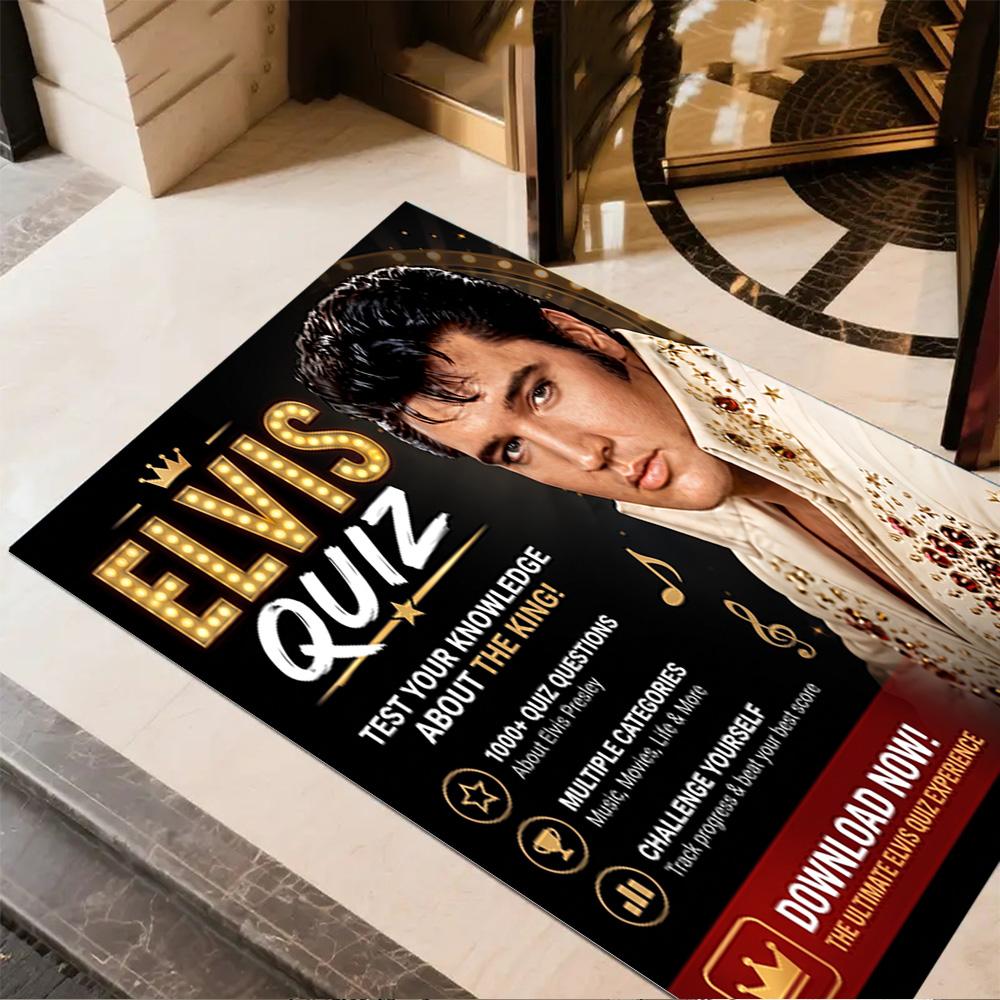 Elvis Presley: Rock 'n' Roll Legend Carpet Suitable for Kitchen Game Room Hallway Living Rooms Antislip Carpet Decorate Offices