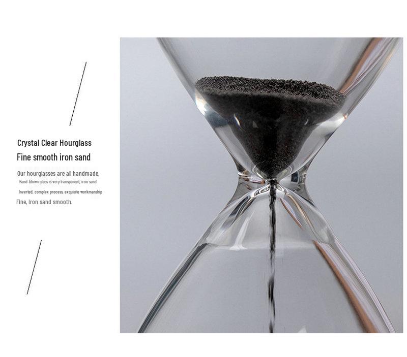 Magnetic Hourglass Timer Decorative Office Desktop Ornament with Quicksand Bottle