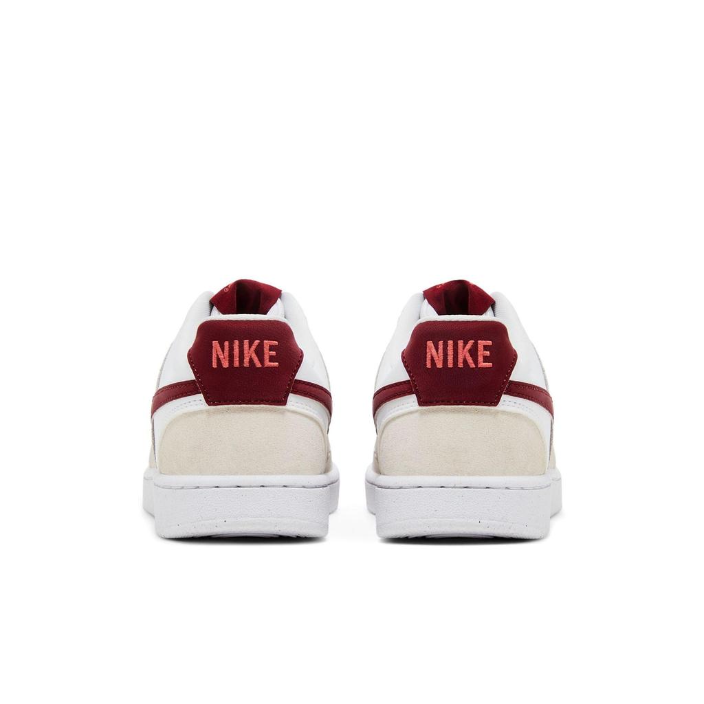 Nike Womens Court Vision Low 'Valentine's Day 2024' (women's sizes) White / Adobe / Dragon Red / Team Red Skateboard Shoes FQ7628 100