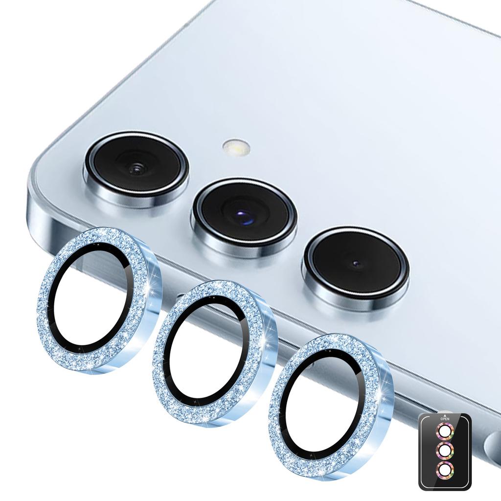 For Samsung Galaxy A35 5G/Galaxy A55 5G Camera Lens Protector ENKAY Hat-Prince Glitter Decor Tempered Glass Lens Film