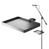 Jinmoioy Microphone Stand Tray with Mounting Clamp, Clamp-On, Music Stand, Small Item Rest, Tray, Sheet Music, Smartphone, Microphone Tray, Multi-Func