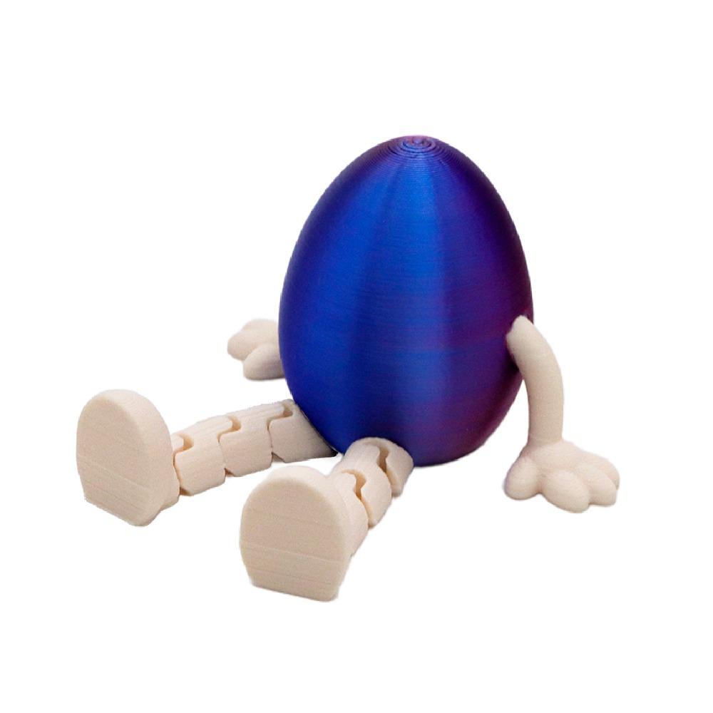Funny Cartoon 3D Printed Bunny Model Movable Portable Easter Egg Plastic Easter Decoration Easter Celebration