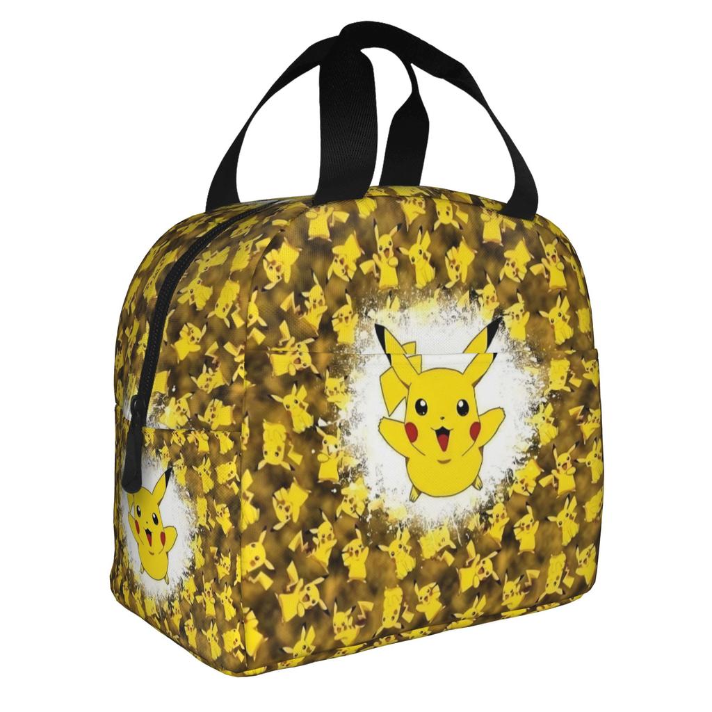 R Team Rocket Cartoon Insulated Lunch Bags for Women Anime Portable Cooler Thermal Bento Box School