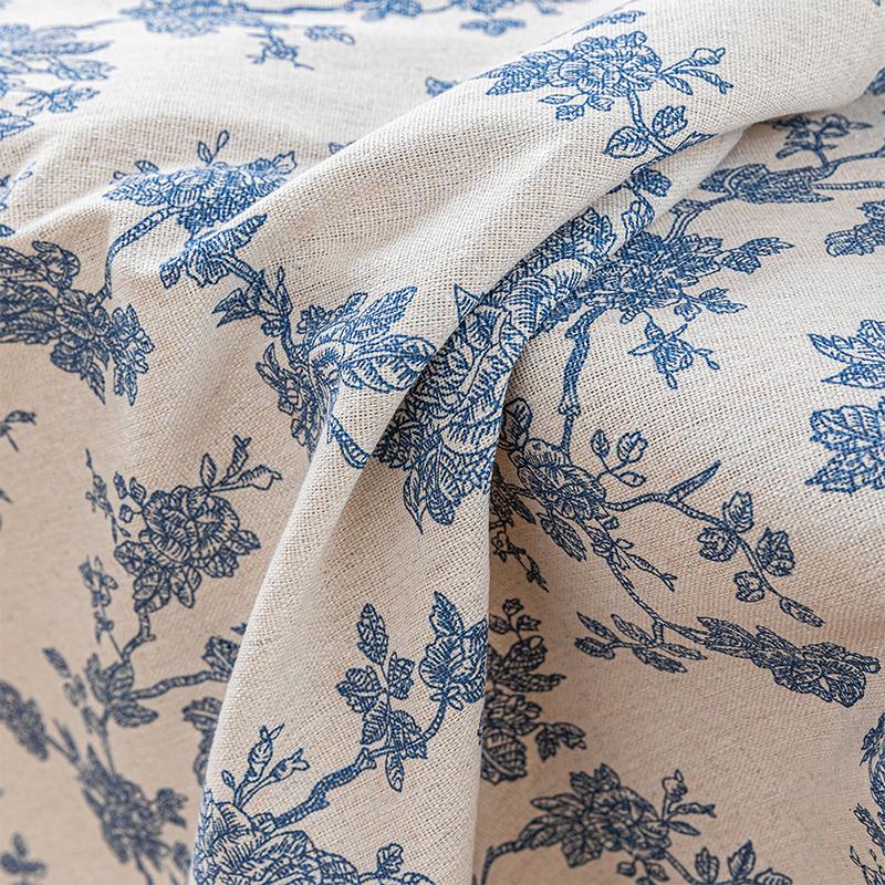 Синие скатерти из богемной цветочной ткани с кисточками, прямоугольные, пыленепроницаемые, для украшения дома, кухни, праздничного обеденного стола, чехлы для столов