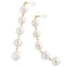 Freshwater Long Resin Metal Allergy Allergy Made In Japan [R-days Daikanyama] Pearls, Earrings, Earrings, Women's, Compatible, Free, Resin, Light,