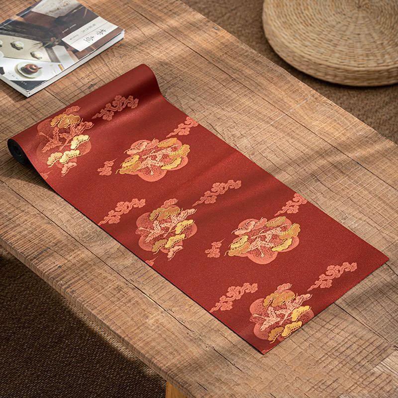 Chinese Style Tea Mat Cotton and Linen Brocade Waterproof Absorbent Vintage Table Cloth Household Table Decoration Tea Towel New
