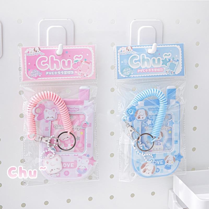 Lovely Kpop Idol Photocard Holder American Style Kawaii Animal Puppy Bunny Card Holder Sbuway Bus School Card Protective Sleeve