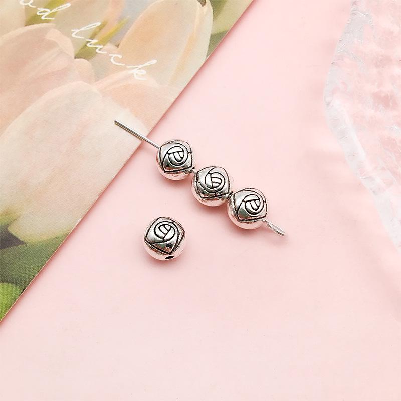 Антикварные серебряные бусины-разделители в форме цветов и звезд для самодельных украшений