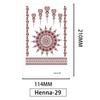 Водостойкие наклейки для татуировок хной: Европейские и американские кружева Vermilion, цветные, одноразовые и устойчивые к поту