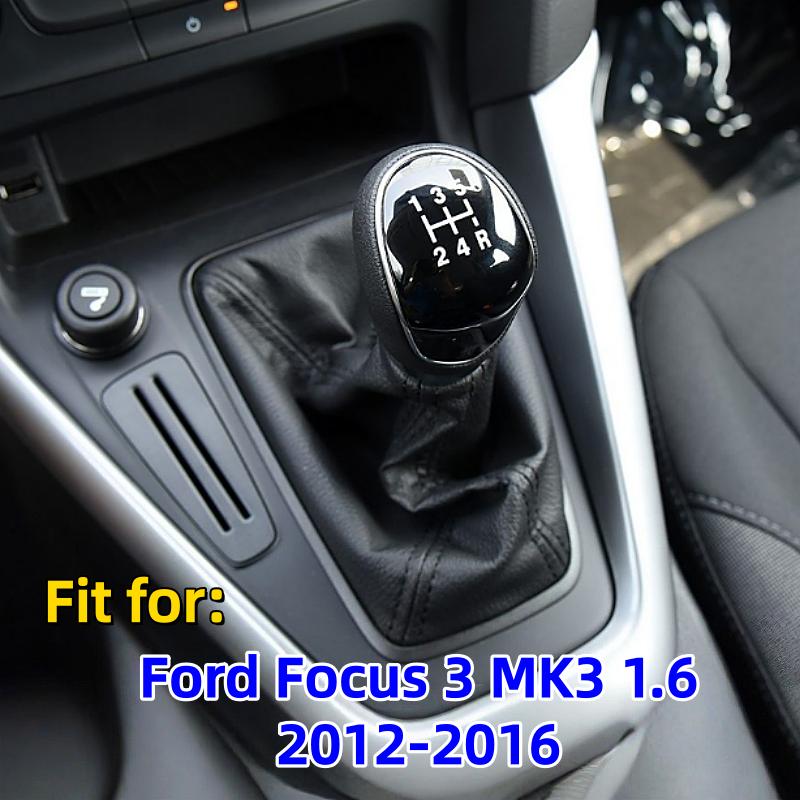For Ford Focus 3 MK3 1.6 2012-2016 5 6 Speed Car Shift Handball Dust Cover Black Cover Accessories Leather Gaiter Lever Stick