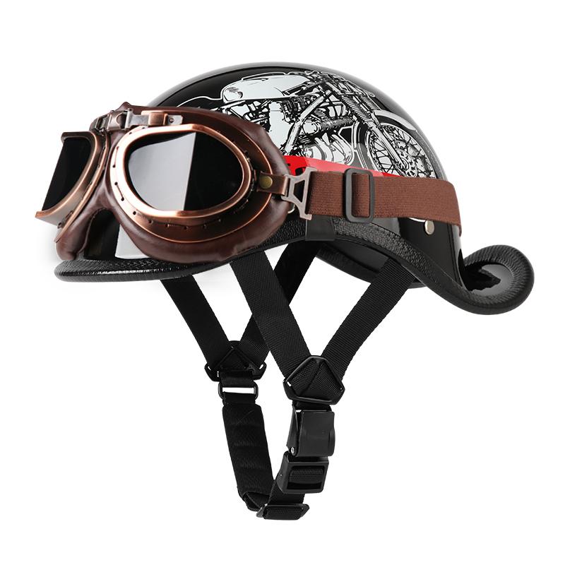 VGV Полушлем мотоциклетный шлем Электромобиль велосипед Езда Локомотив для Круизера Ретро Четыре сезона Унисекс подросток ребенок
