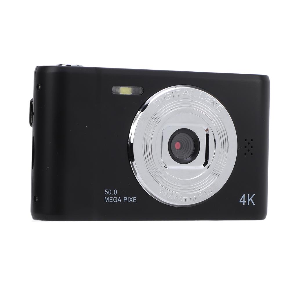 Digital Camera 50MP Dual Lens Self Adaptive Anti Shaking 2.4 Inch Screen Portable Compact Camera for Kids Students Vlog
