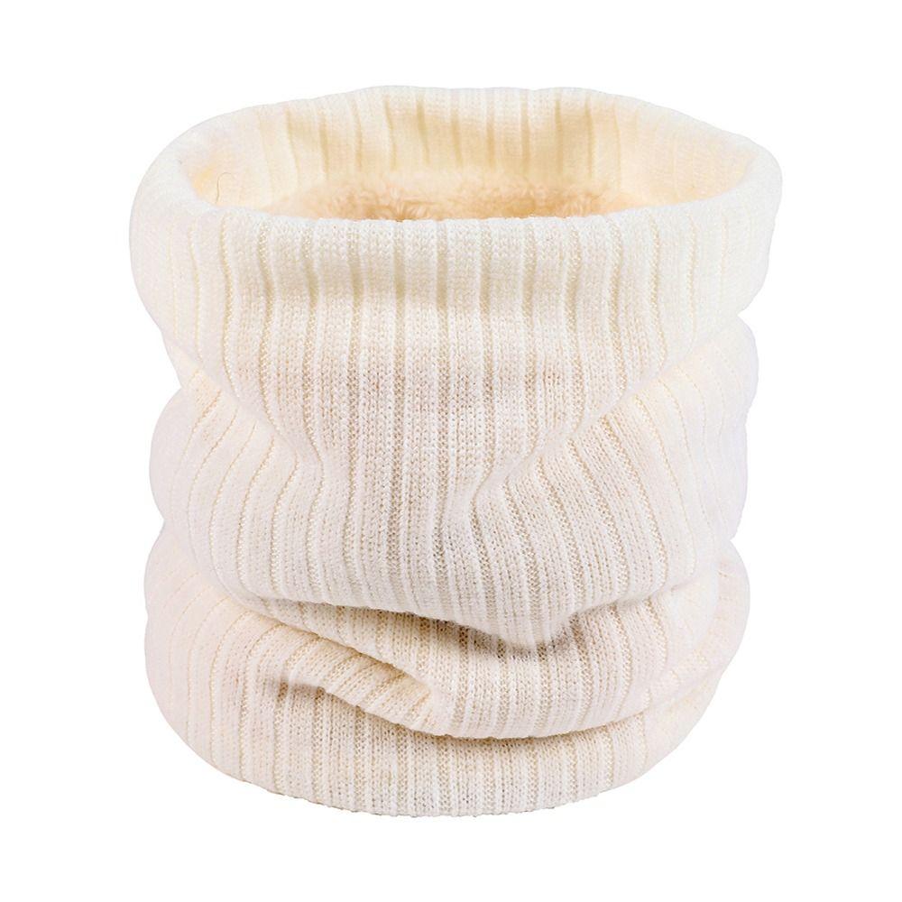 Windproof Knitted Neck Warmer Winter Neck Gaiter Fleece Lined Scarf Circle Loop Scarves
