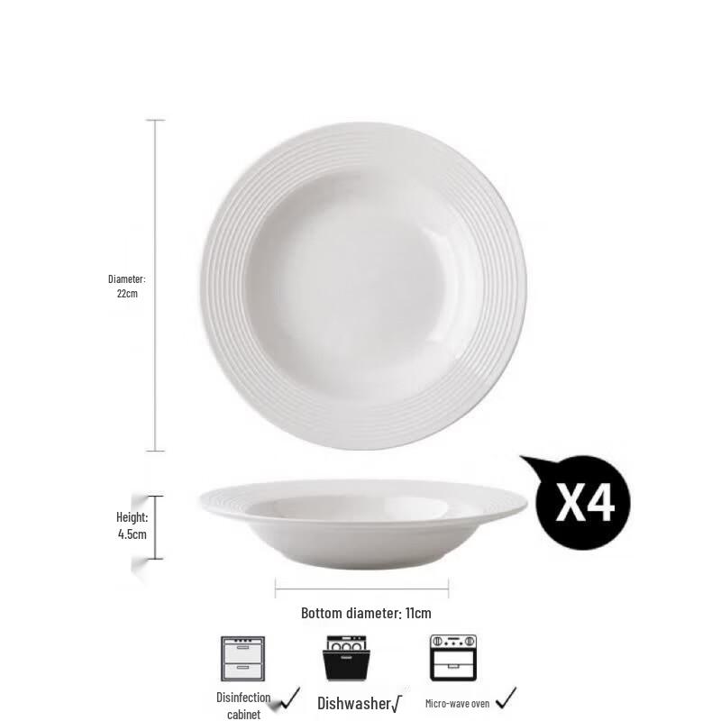 Wutuo Ceramic Pasta Plates Set