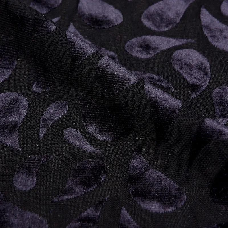 Парчовая жаккардовая бархатная ткань с флокированным африканским кружевом для платья ципао, одежда для DIY, ширина 150 см, нигерийская ткань Джордж