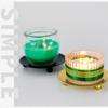 Mini Wrought Iron Candle Holder Creative Simple Geometric Saucer Romantic Candle Cup Table Decoration