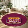 Queensland Maroons Printed Round Crystal Velvet Rug Soft Non Slip Floor Carpet For Bedroom Holiday Gift