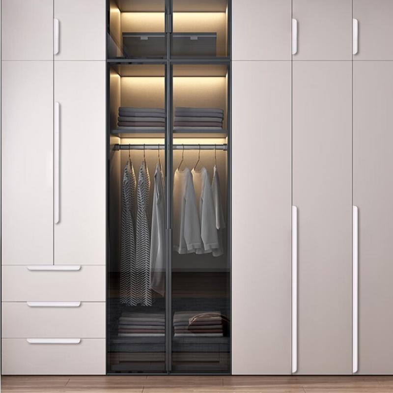 Металлические скрытые ручки для ящиков, современная мебельная фурнитура для шкафов и ящиков, 8 см - 50 см