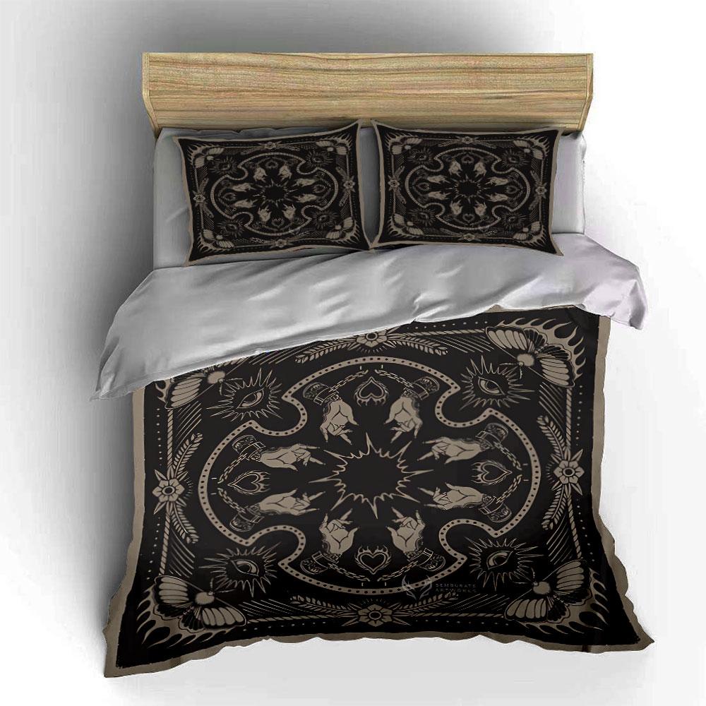 Mystical Symbol Design Bedding Duvet Cover Set Duvet Cover Pillowcases (1*Duvet Cover 2*Pillowcases, without duvet insert)