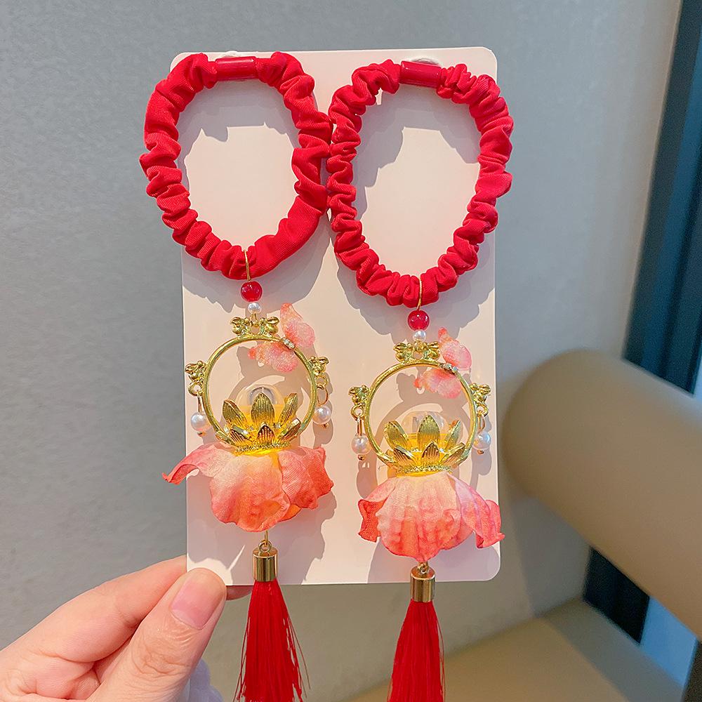 Нежа Панда Рождественские резинки для волос и повязки на голову для девочек - Мультяшные аксессуары для волос без повреждений