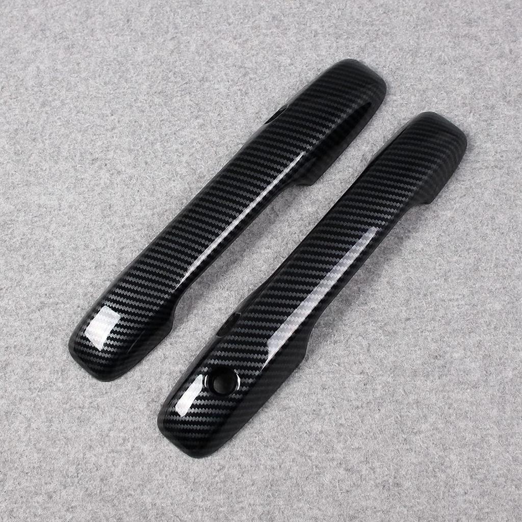 Fits the New Vezel 2nd Generation RV Series 2021 Onwards Door Outer Handle Cover Garnish Door Knob Bowl Panel Protector Bezel Frame Carbon [Just Fit]